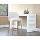 Kelty 39.75 inch Gold / Copenhagen White Counter Stool